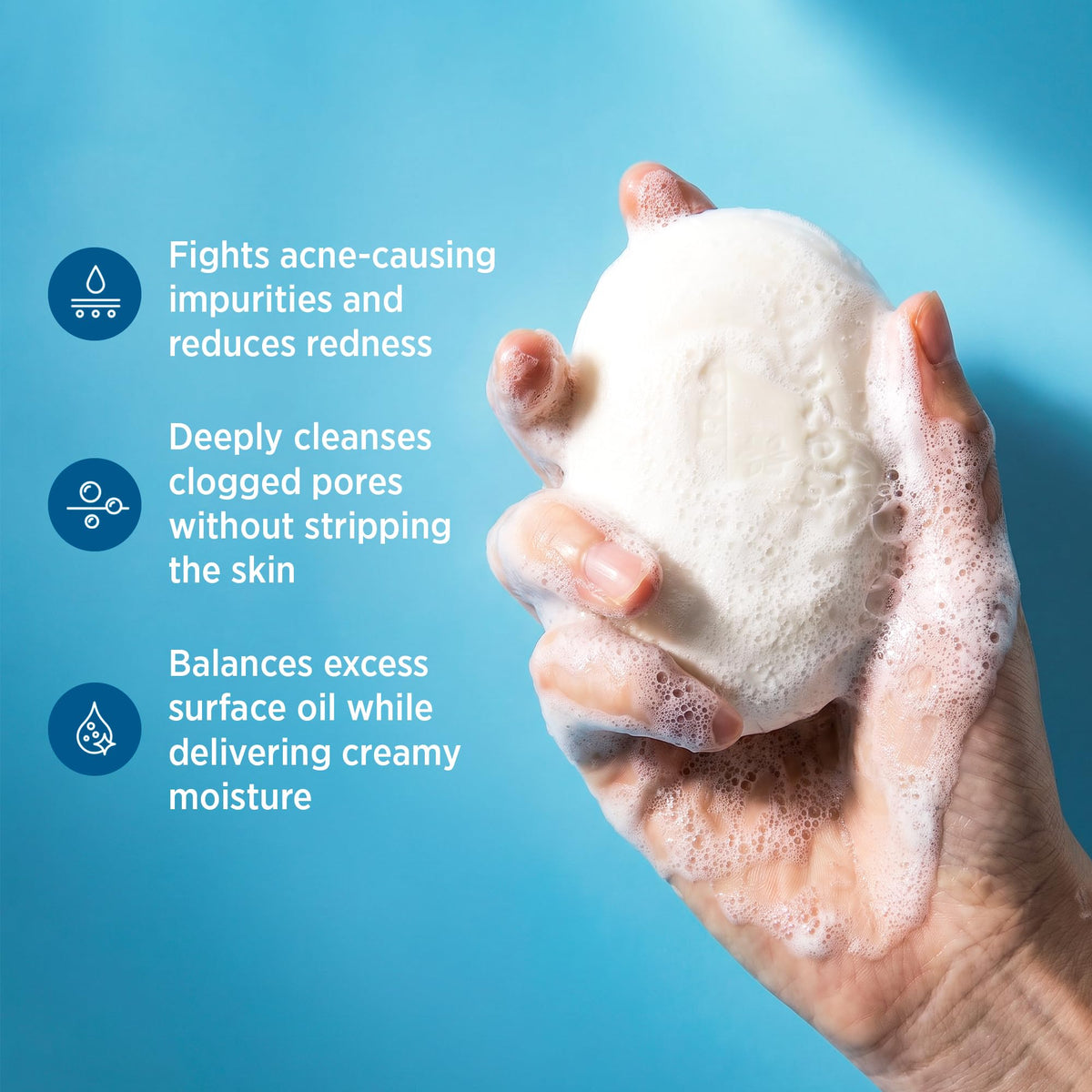 Roycederm close-up of sulfur texture highlighting gentle exfoliation benefits