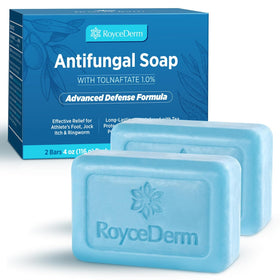 Roycederm front packaging showing antifungal bar for targeted treatment