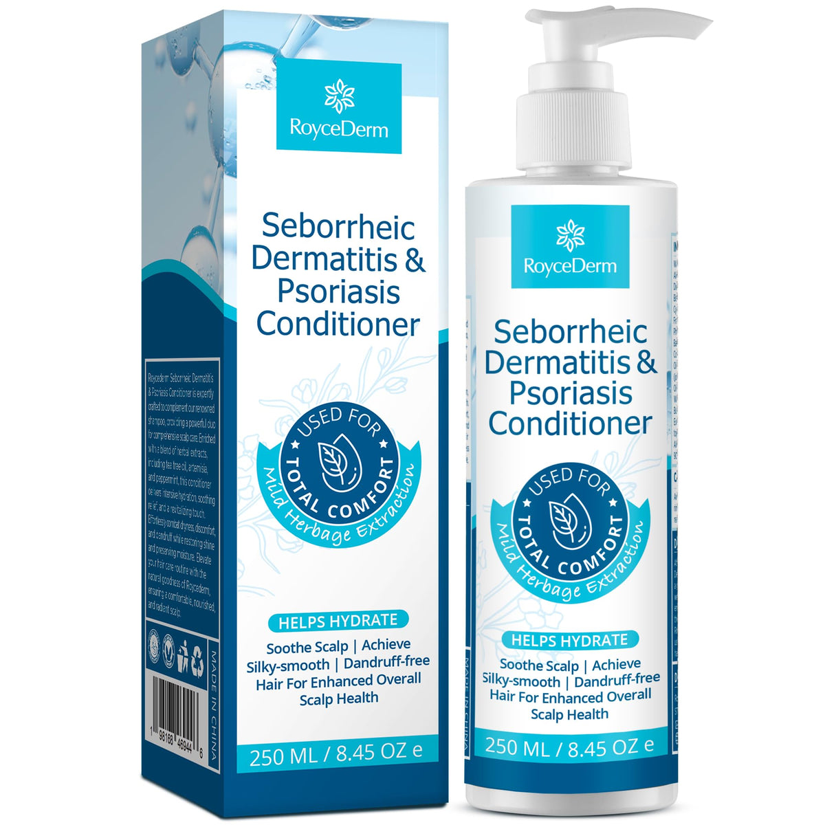 Roycederm front packaging showing product and calming benefit