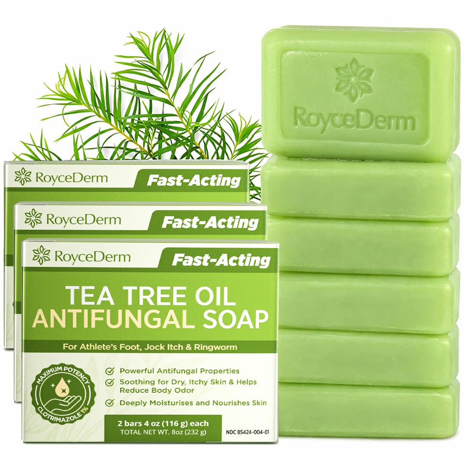 Roycederm front packaging shows medicated bar and 3-pack convenience
