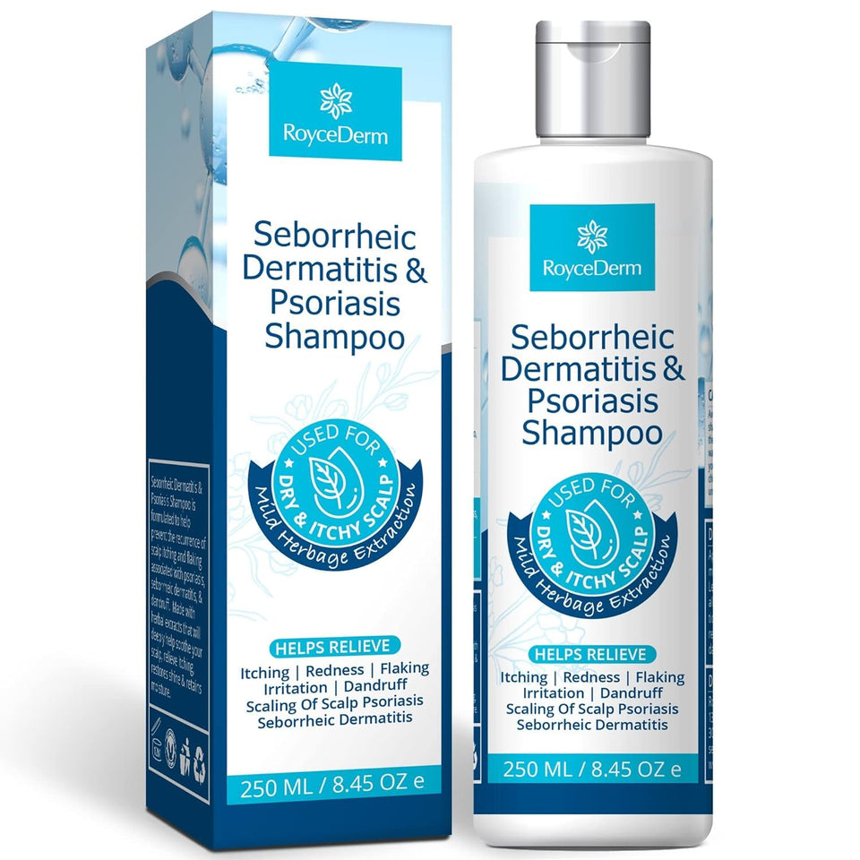 Roycederm front packaging showing bottle and brand for clear identification and trust
