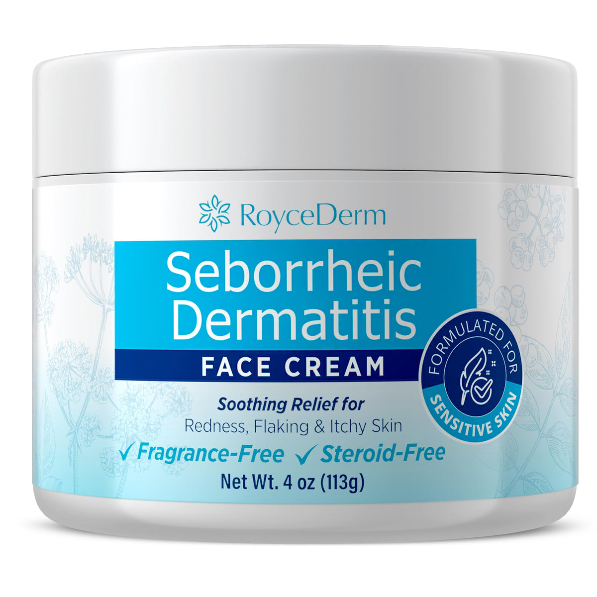 Roycederm front tube showing 4 oz packaging and clear product purpose