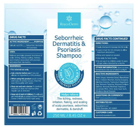 Roycederm ingredient label list showing natural extracts for soothing comfort