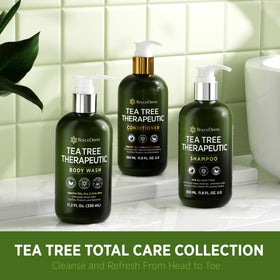 Roycederm lifestyle bathroom display staged with towel and plant to suggest a refreshing daily ritual