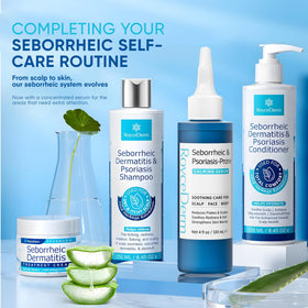 Roycederm bottles next to a ruler to show product size and value in the bundle