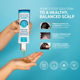 Roycederm bottles next to hands for size comparison, travel-friendly benefit