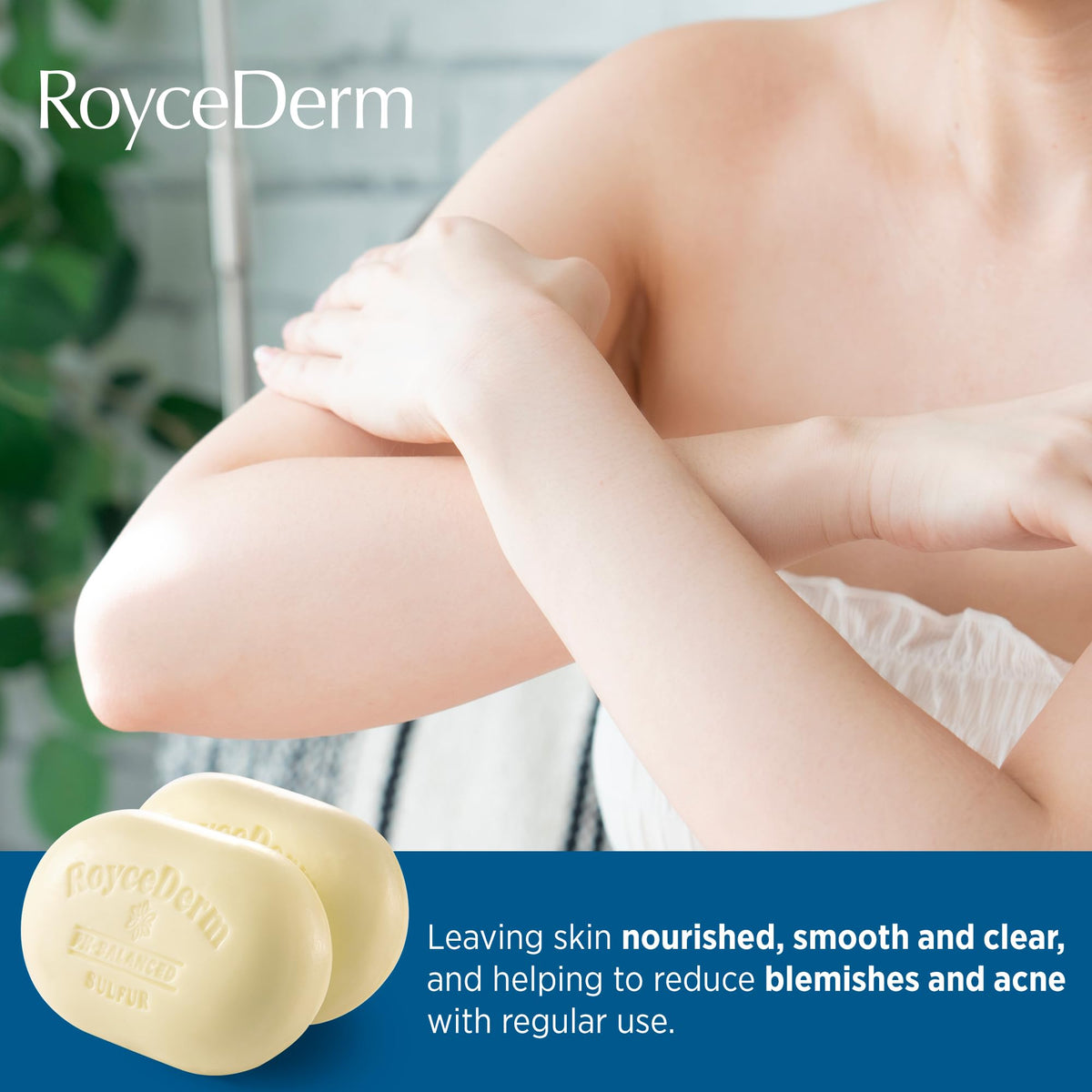 Roycederm bar next to ruler showing size and long-lasting value