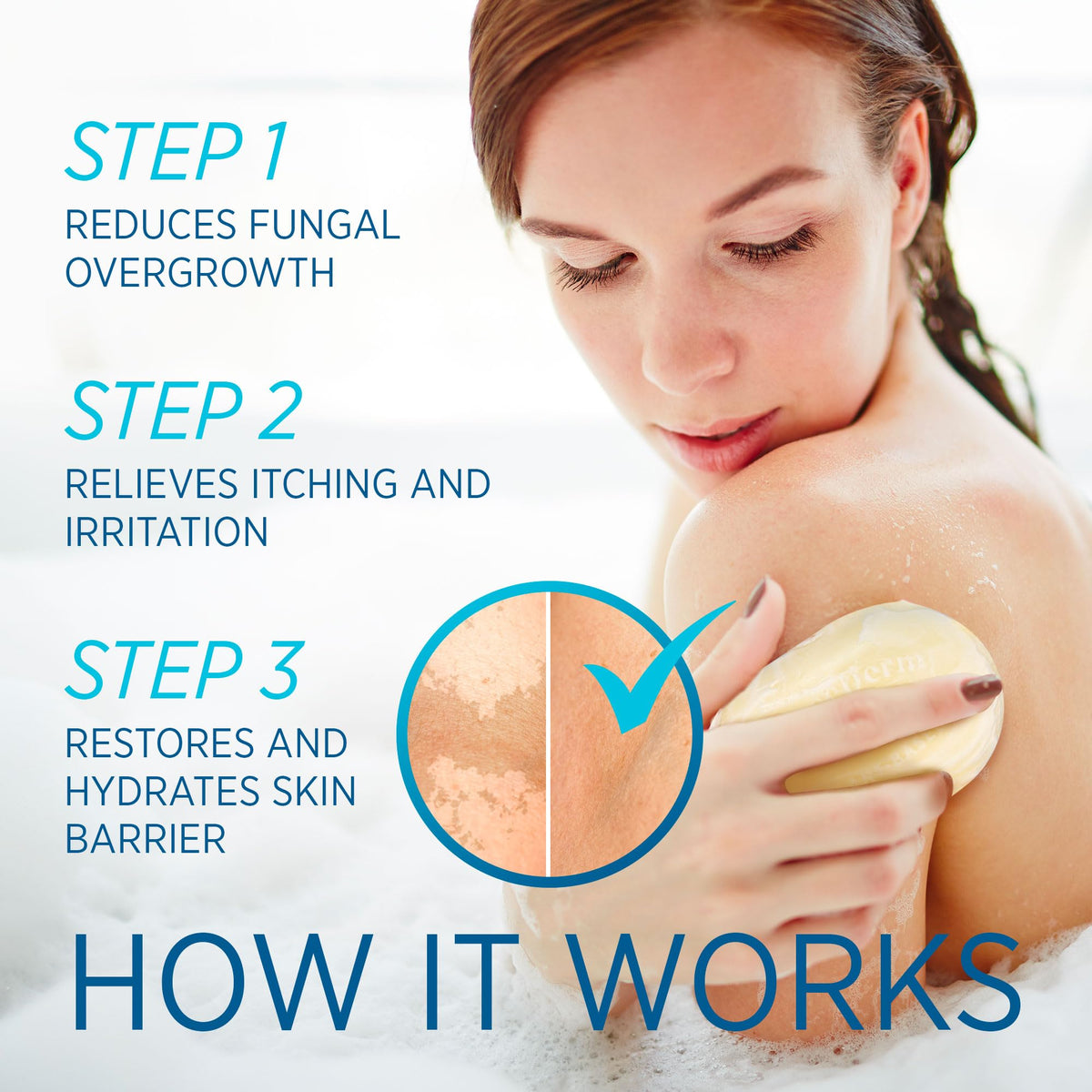 Roycederm soap with tea tree and sulfur ingredients for soothing support