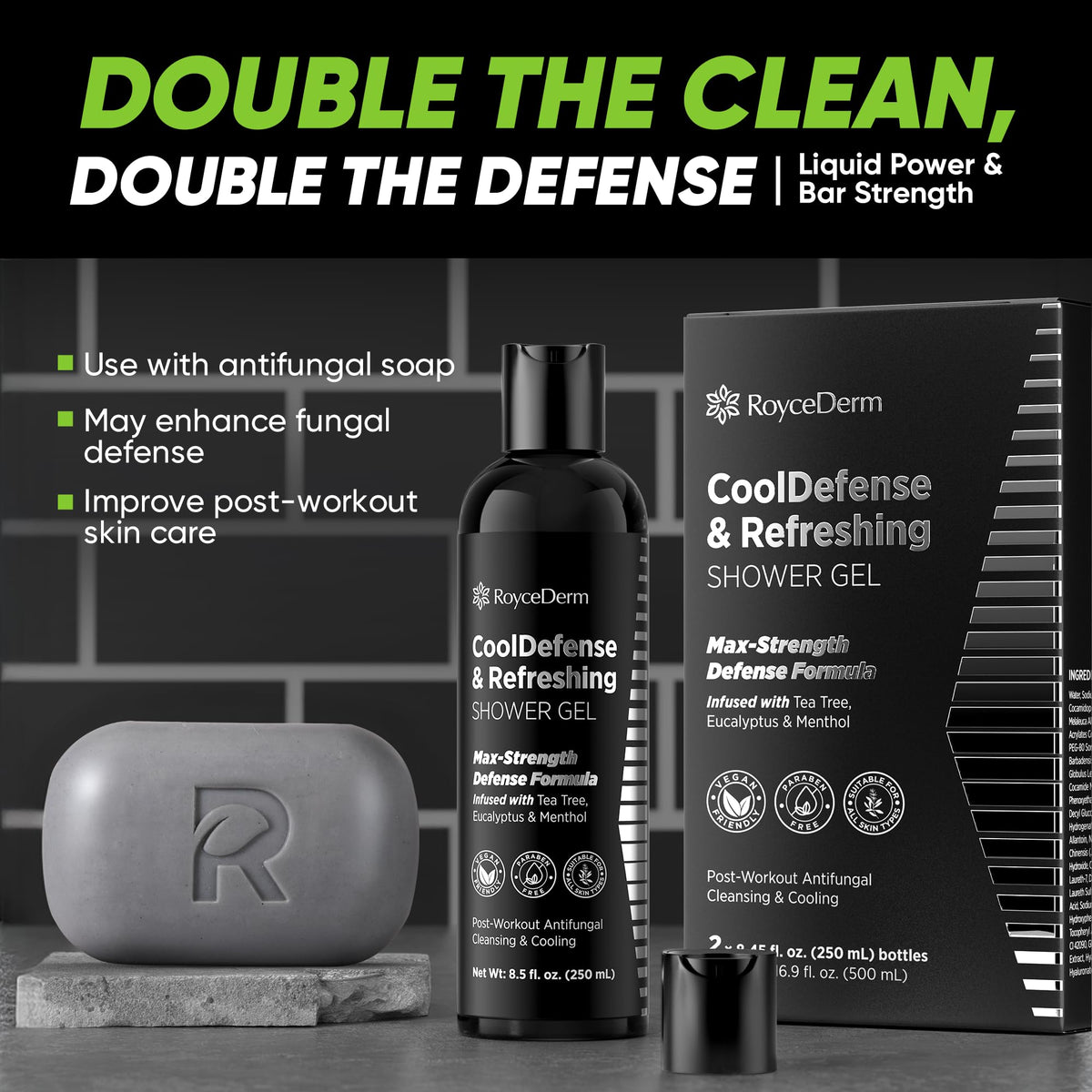 Roycederm two-pack flatlay emphasizing value and convenience