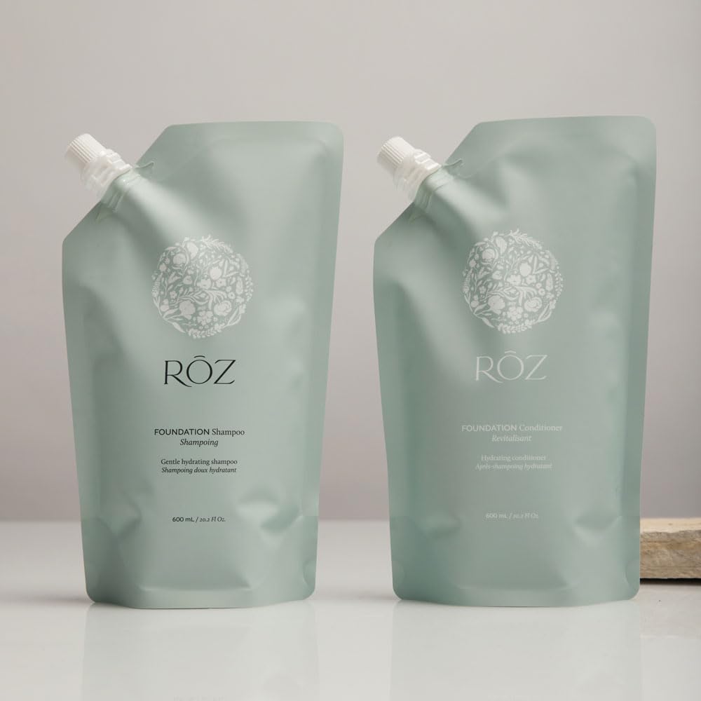 RŌZ aluminum bottle filled from refill showing reusable packaging benefit