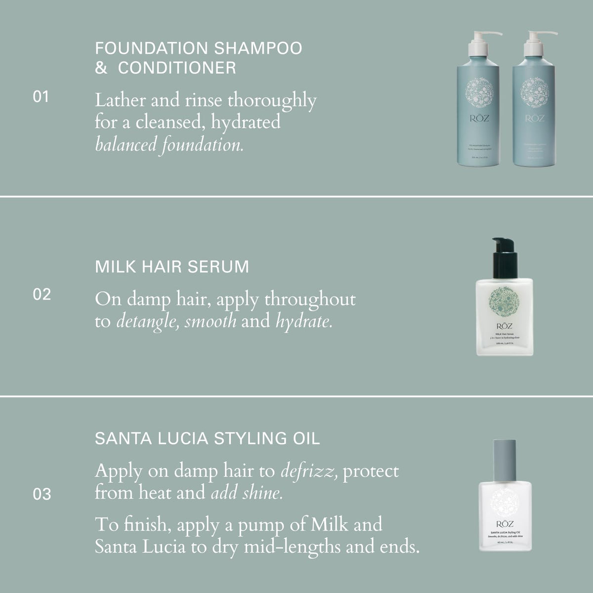 RŌZ on curly hair after use showing definition and reduced frizz benefit