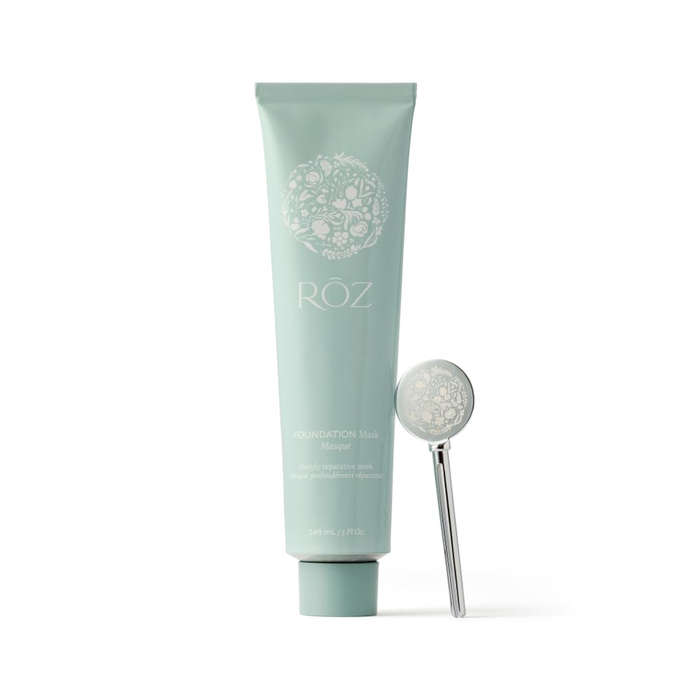 RŌZ foundation mask jar front view showing clean packaging and benefit