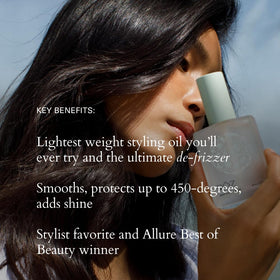RŌZ applied to damp hair demonstrating frizz control and easier blow-drying