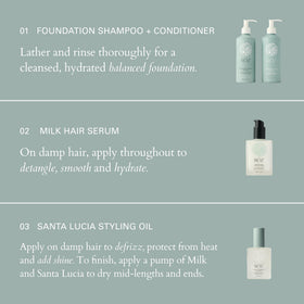 RŌZ shampoo pour stream from bottle illustrating smooth application
