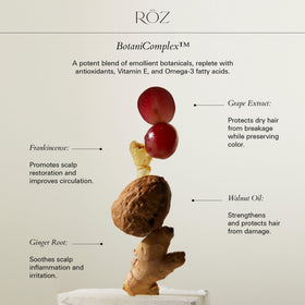 RŌZ in-shower lifestyle scene showing daily use and styling-ready hair benefit