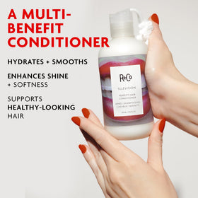 R+Co Television conditioner creamy texture close-up illustrating smooth spreadability