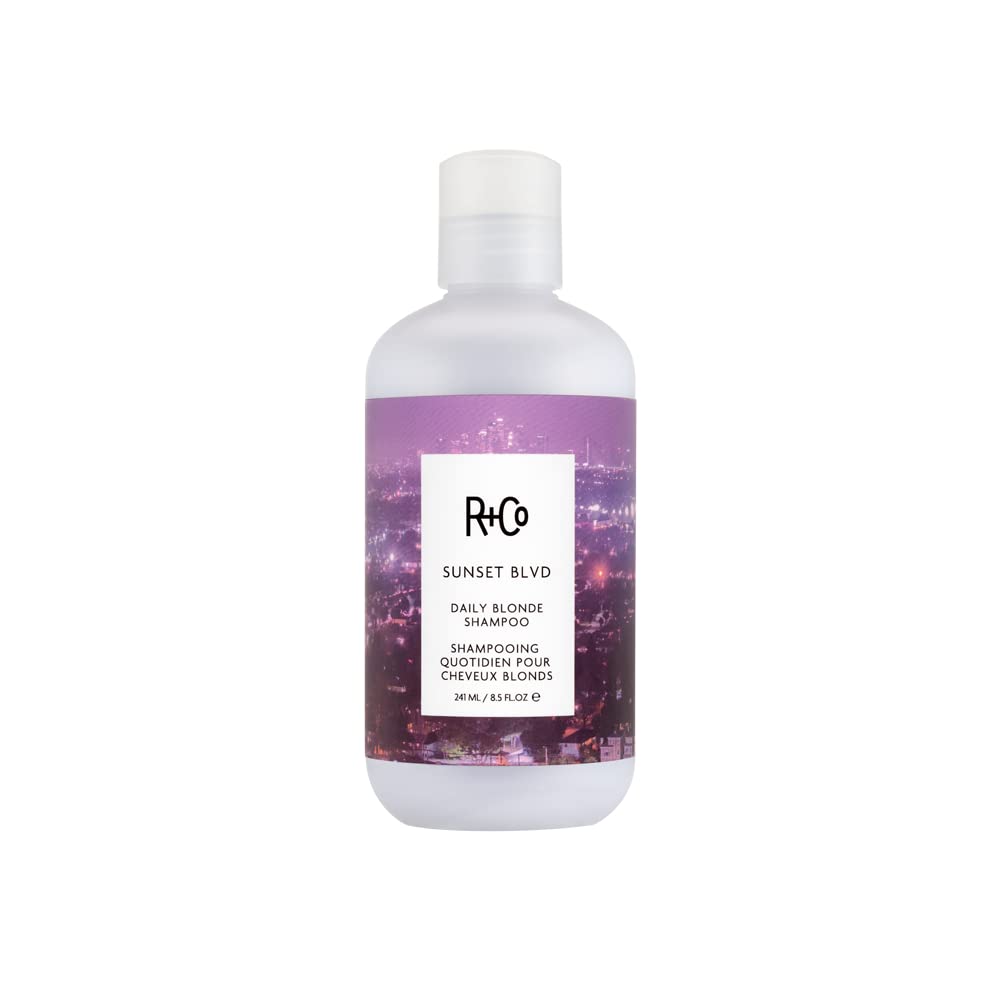 R+Co Sunset Blvd front packaging showing bottle and brightening benefit