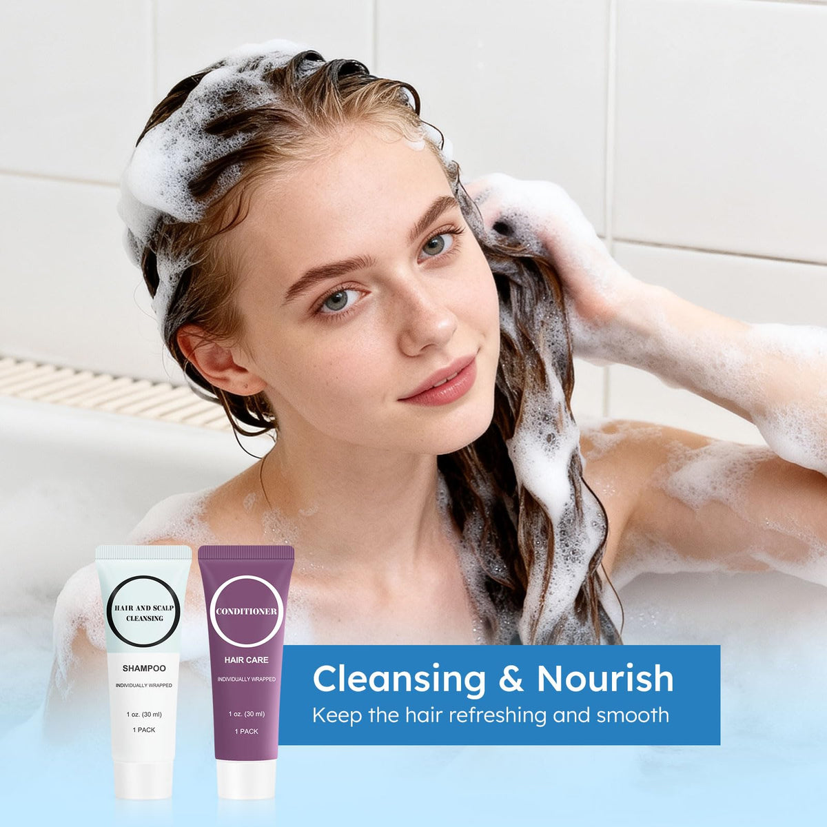 RSQAZQ conditioner cream close-up showing smooth texture for detangling