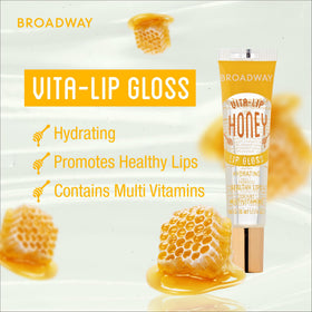 Ruby Kisses close-up of clear gloss texture highlighting lightweight sheen