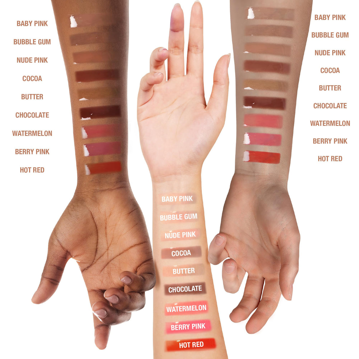 Ruby Kisses ingredients visual with oils and vitamin E benefits
