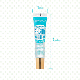 Ruby Kisses gloss in a makeup bag ready for on-the-go touch-ups
