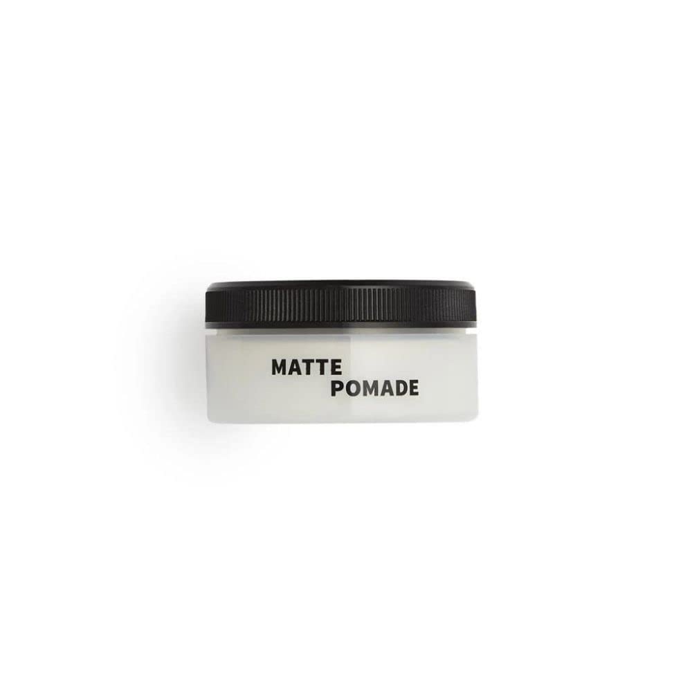 Rudy's matte pomade open lid revealing creamy texture for easy application