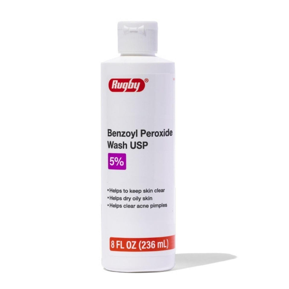 RUGBY LABORATORIES front bottle view showing product for acne cleansing