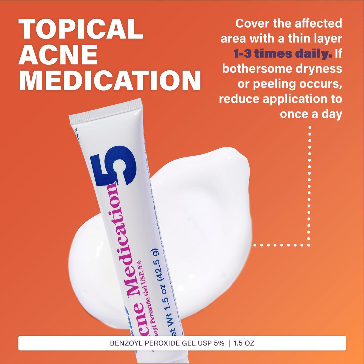 RUGBY LABORATORIES tube detail with cap and label demonstrating easy, controlled dispensing