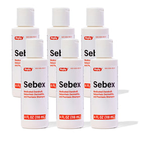 RUGBY LABORATORIES Sebex front packaging showing 4 oz bottle and branding for clear identification