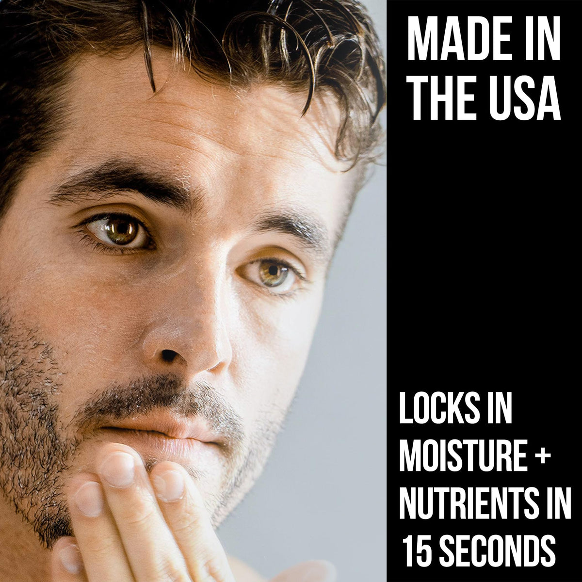 RUGGED & DAPPER cream on hand during application for immediate hydration