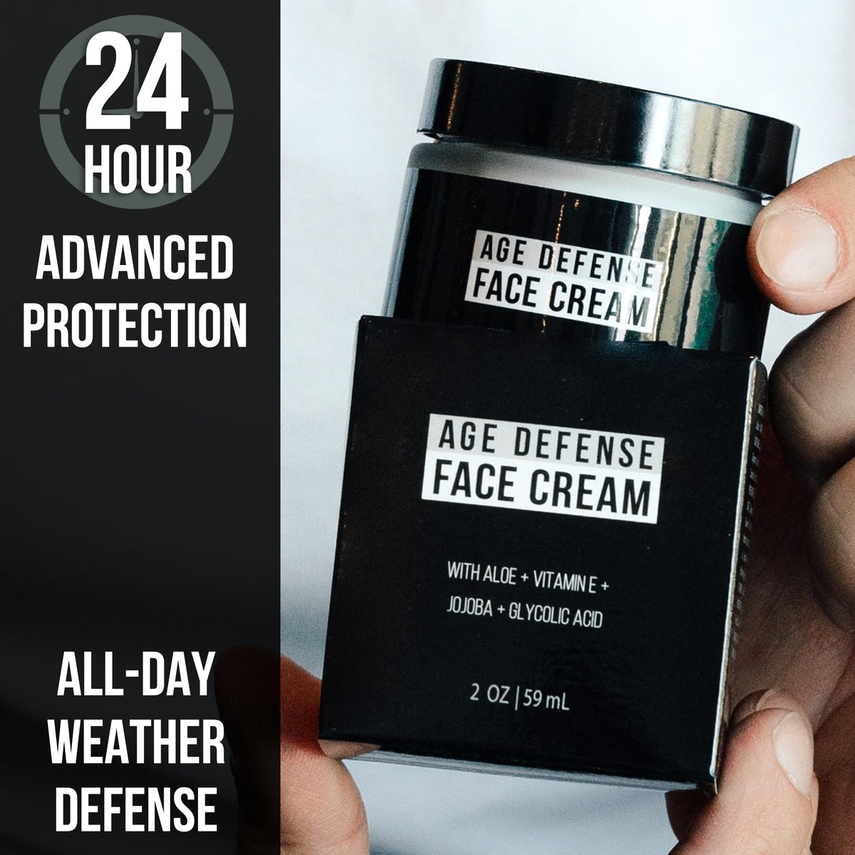 RUGGED & DAPPER applying cream to hand demonstrating non-greasy finish and quick absorbency