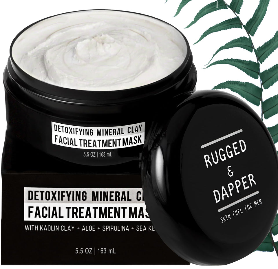 RUGGED & DAPPER front jar view showing clean packaging and clear benefits