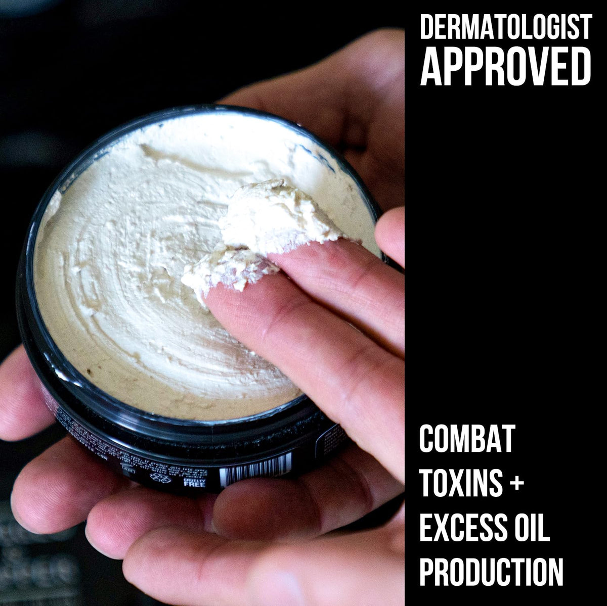 RUGGED & DAPPER open jar texture close-up highlighting creamy clay consistency