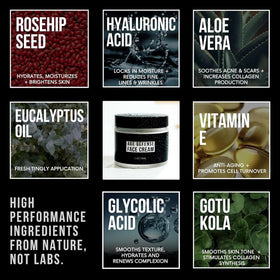 RUGGED & DAPPER label close-up showing active ingredients for informed choice