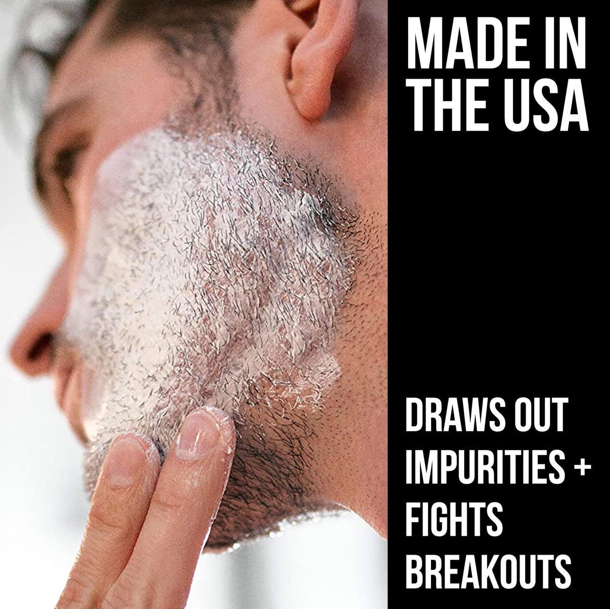 RUGGED & DAPPER rinsing mask under water showing quick, residue-free removal