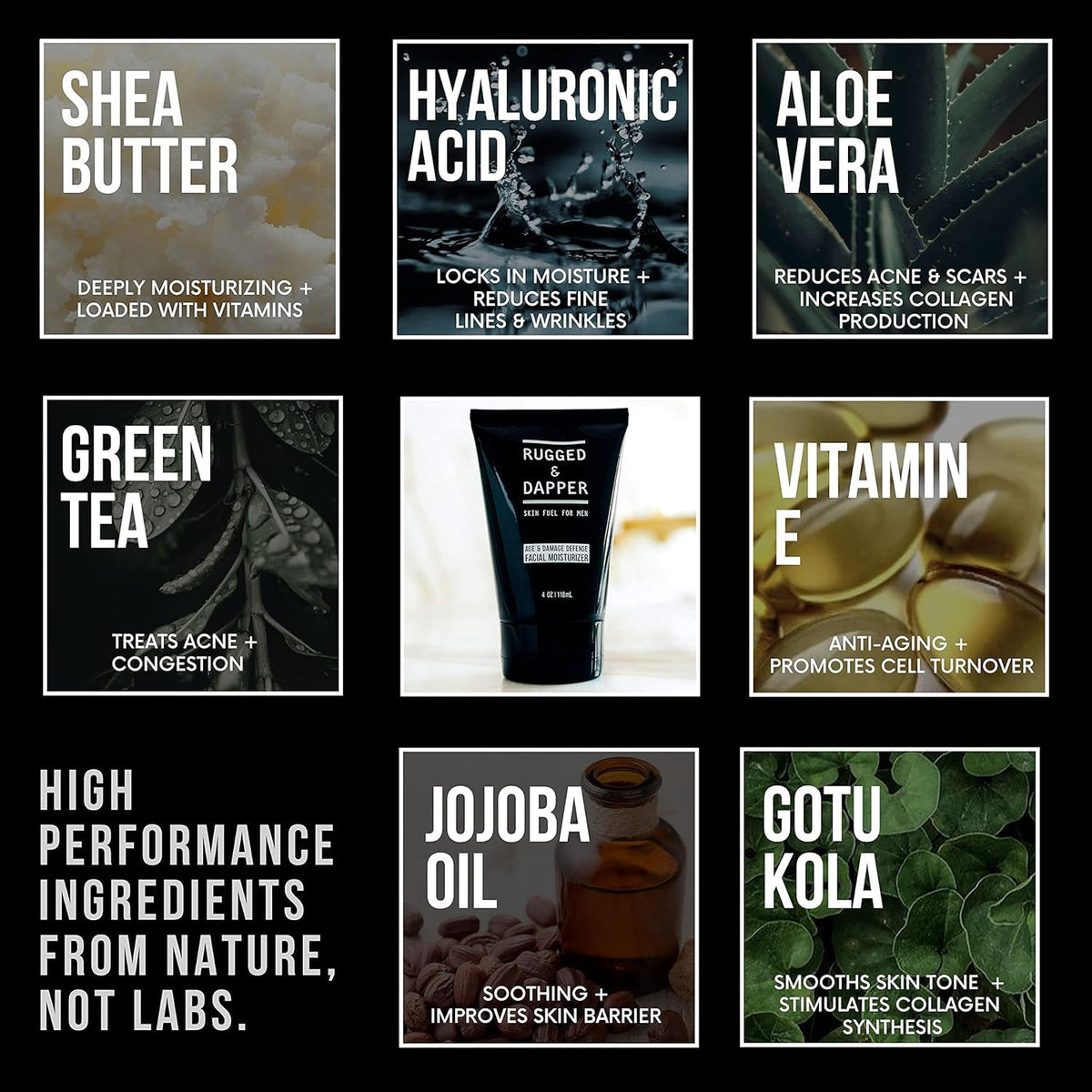RUGGED & DAPPER post-shave use on jawline reducing irritation and soothing