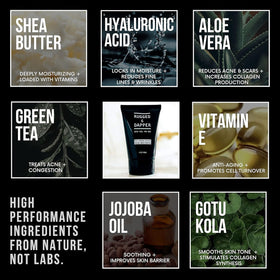 RUGGED & DAPPER post-shave use on jawline reducing irritation and soothing