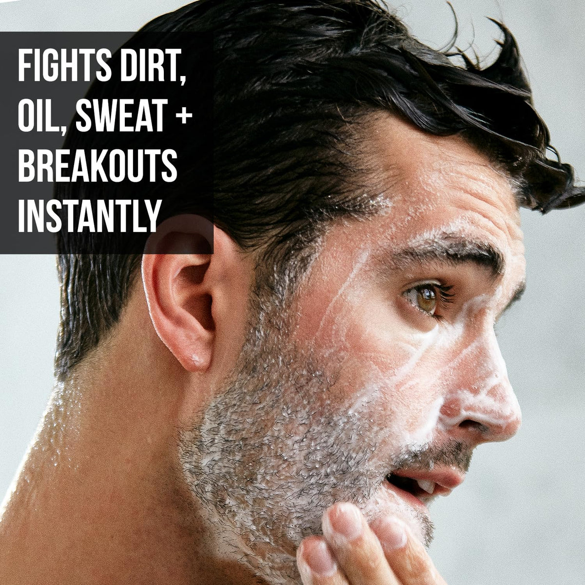 RUGGED & DAPPER being dispensed into hand for easy, controlled daily use