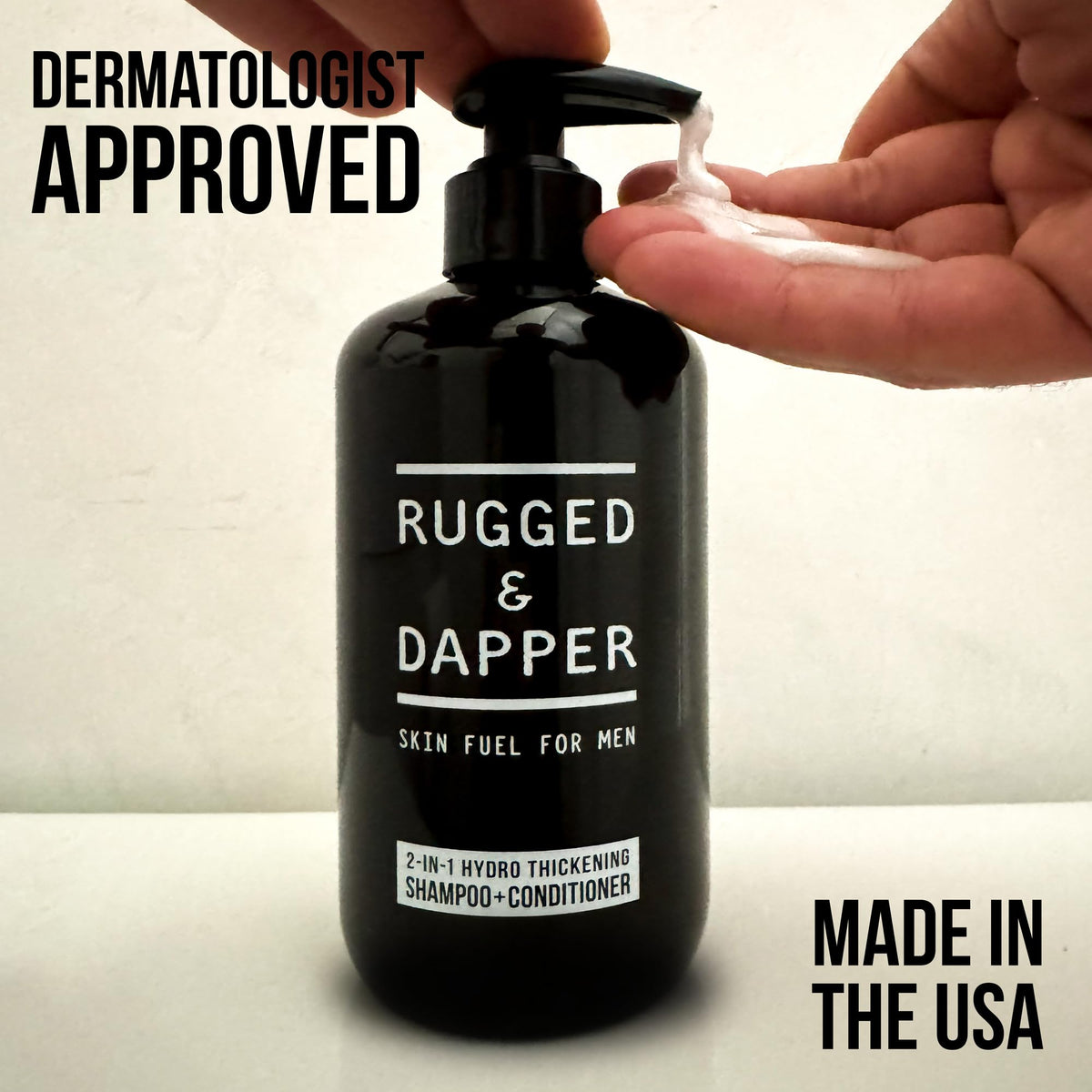 RUGGED & DAPPER before and after hair comparison showing fuller appearance