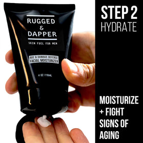 RUGGED & DAPPER scrub texture in hand demonstrating gentle exfoliation benefit