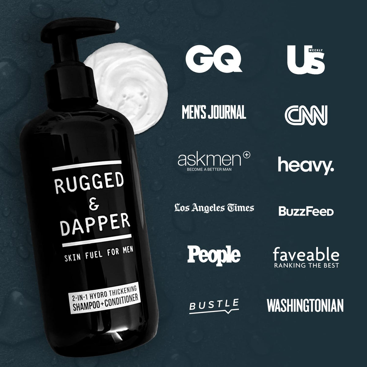 RUGGED & DAPPER creamy foam lather demonstrating effective cleansing