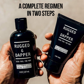 RUGGED & DAPPER travel-ready duo in pouch for easy packing benefit