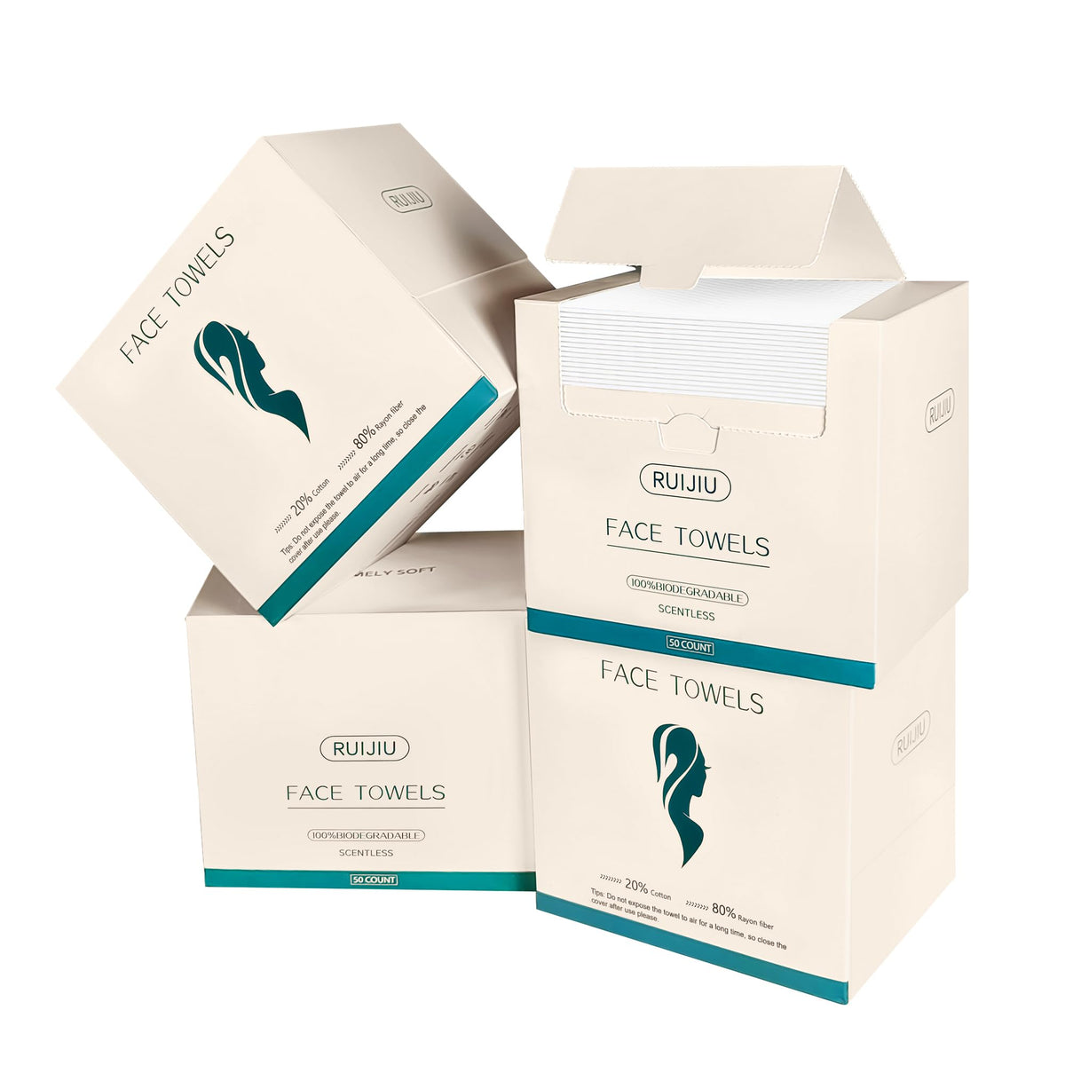 RUIJIU front packaging 4-pack showing count and biodegradable benefit