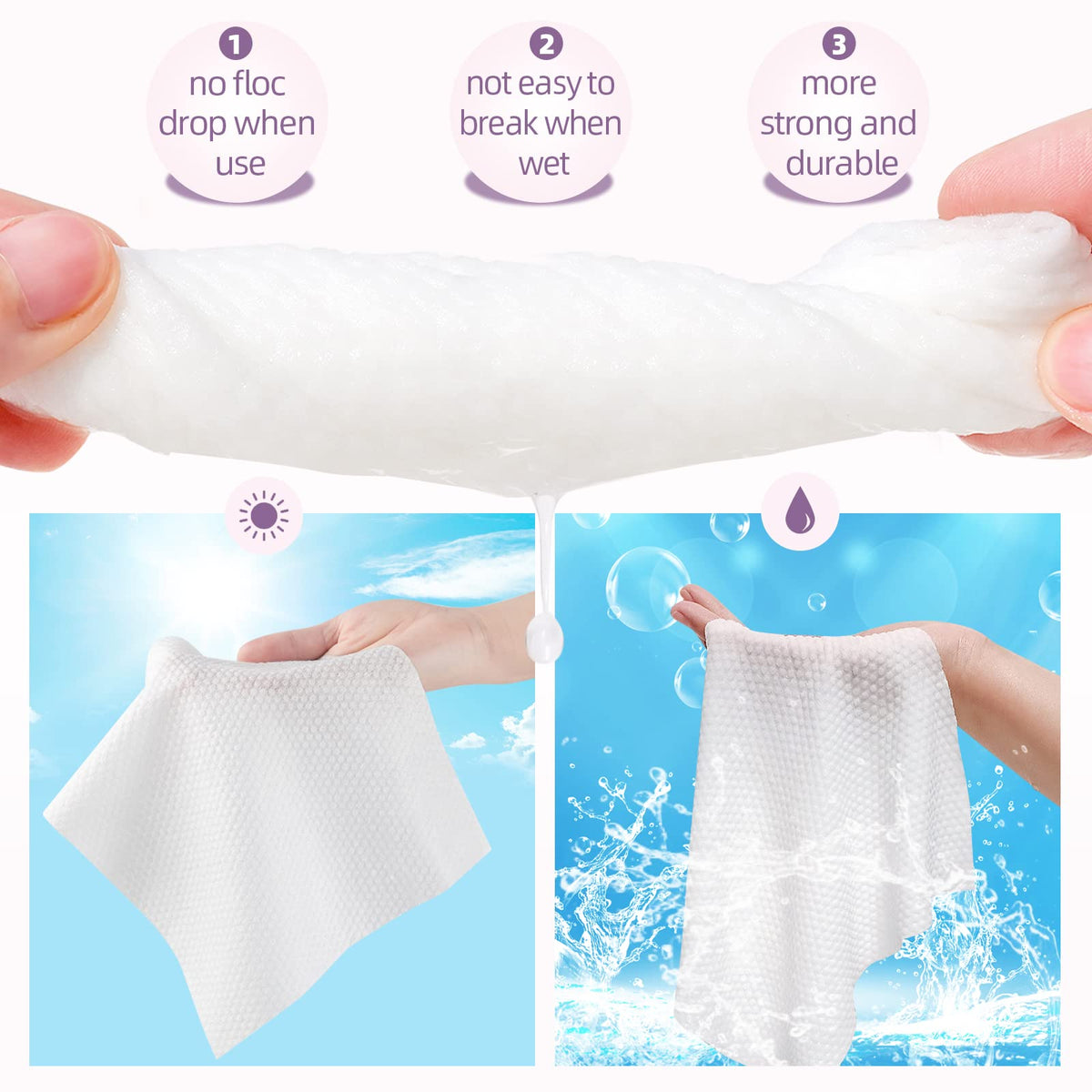 RUIJIU towel in use washing face demonstrating gentle effective cleaning
