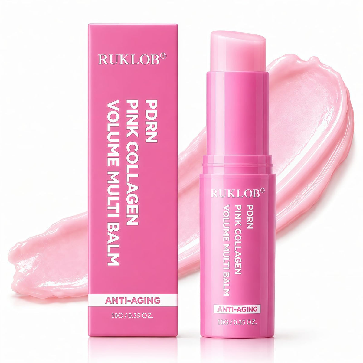 ruklob front packaging showing compact multi balm stick for targeted hydration