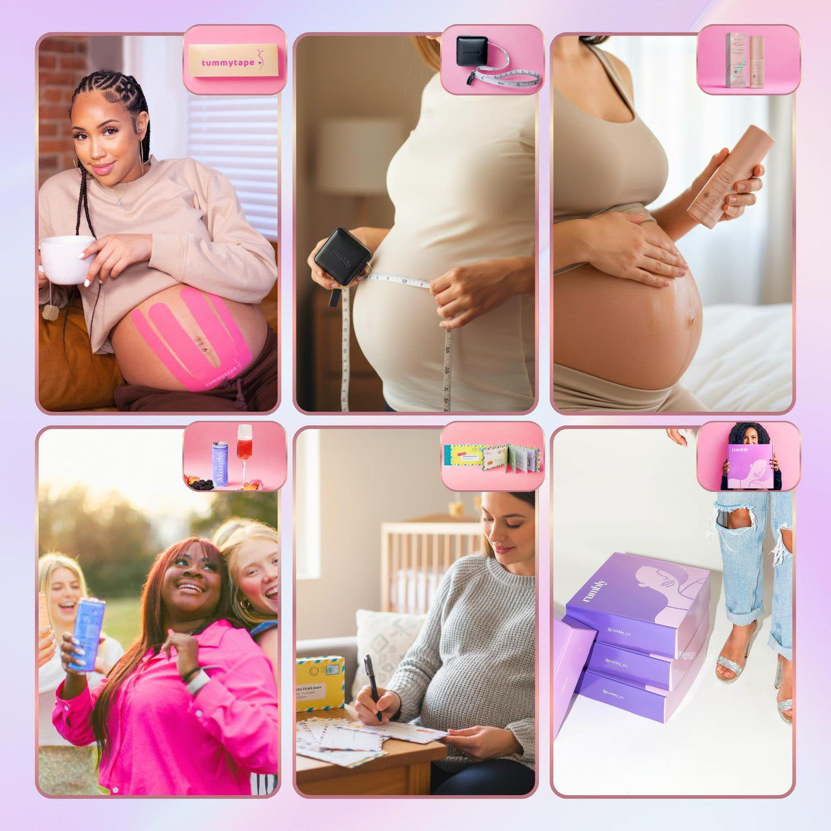 Rumbly belly growth tape extended across a belly for accurate tracking