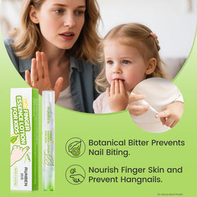 RUNBEN pen open with applicator tip demonstrating easy one-click use