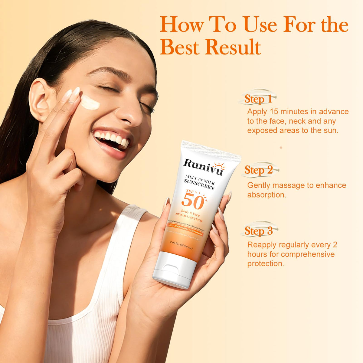 Runivu tube in travel bag signaling portable all-day sun protection