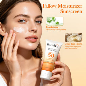 Runivu label close-up highlighting beef tallow and zinc oxide ingredients
