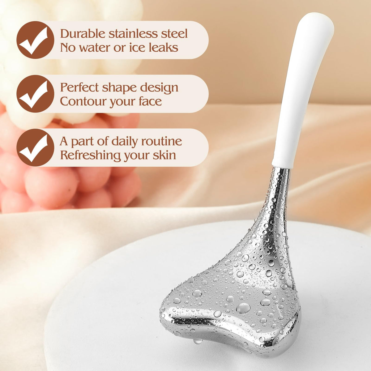 Running man cryo stick closeup V-shaped edge demonstrating sculpting precision benefit